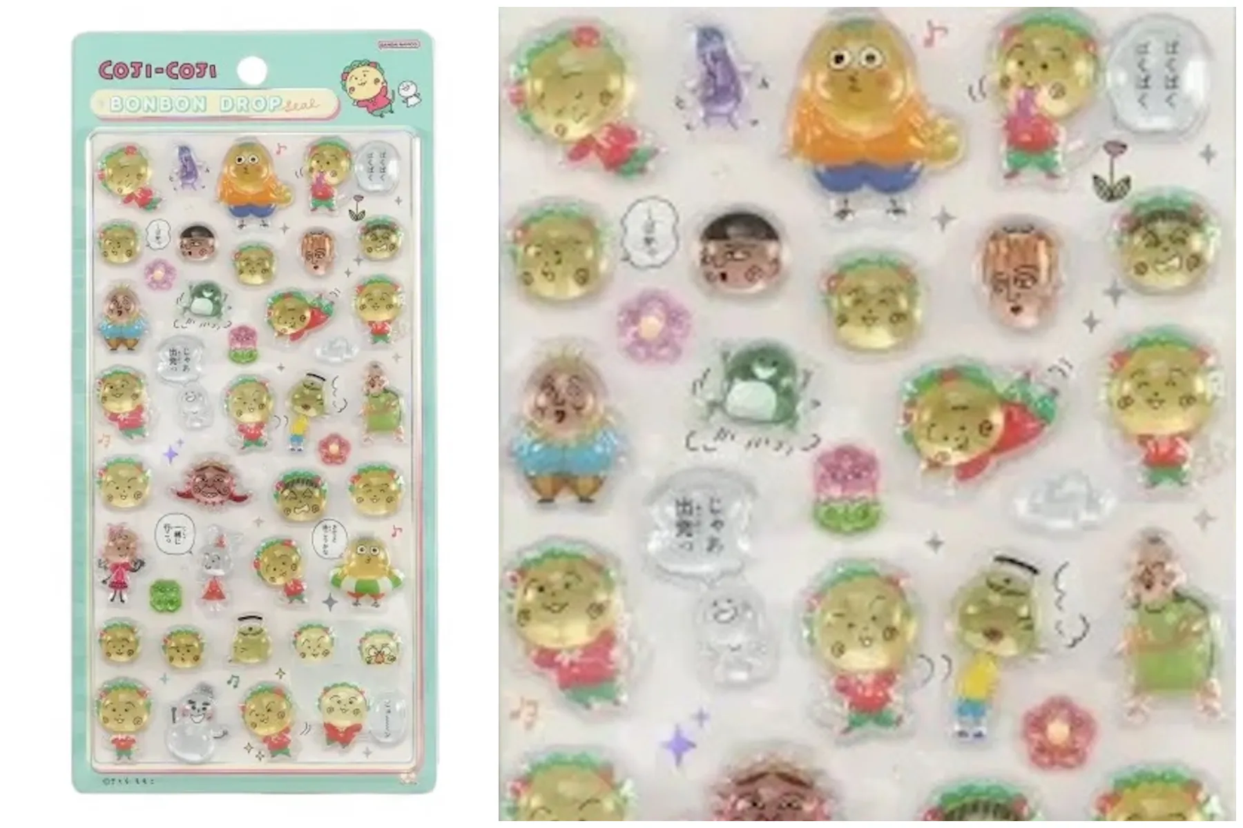 ボンボンドロップシール コジコジ みんな パッケージ外観とアップ画像 0SS14