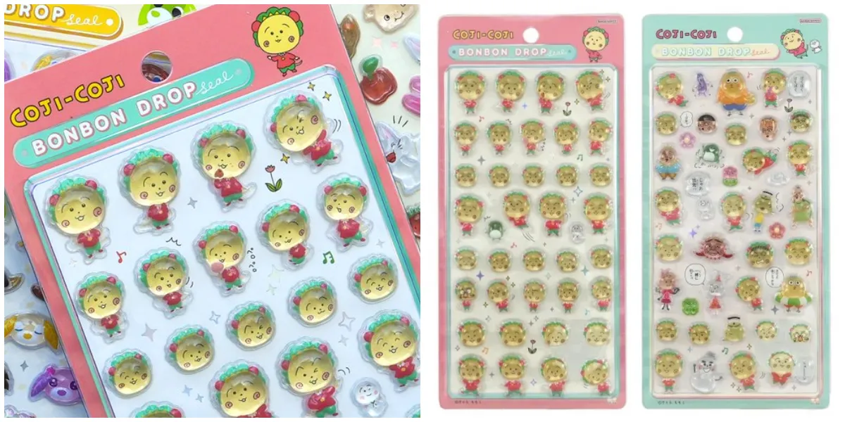 ボンボンドロップシール コジコジ みんな パッケージ外観とアップ画像 0SS14
