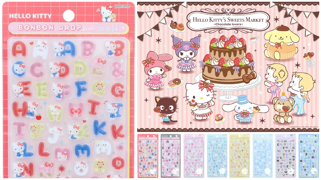 6月17日締切 銀座三越HELLO KITTY’S SWEETS MARKET~Chocolate lovers~ ボンボンドロップシールサンリオ文字全8種抽選販売の告知画像
