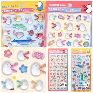 関西のボンドロ好きさん必見！【ボンボンドロップ新作】まさかのカンテレ「ハチエモン」シール全2種きたーっ！めっちゃファンシー！可愛さマシマシ！