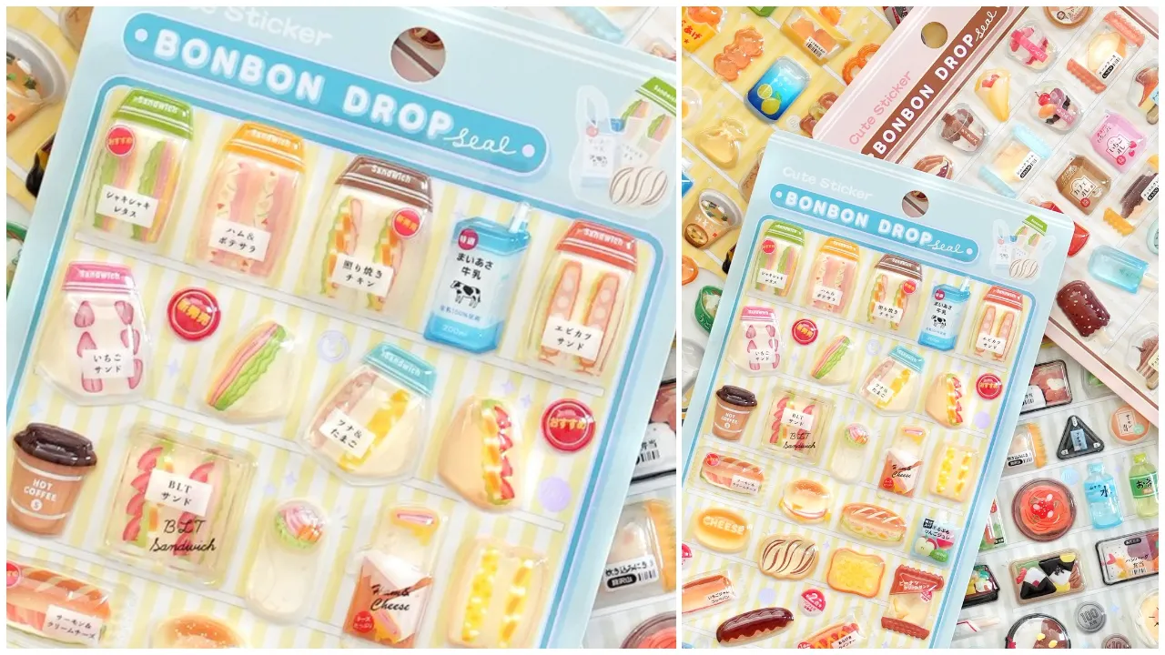 【7月下旬発売】ボンドロ新作「コンビニシリーズ」サンドイッチ & パン・おにぎり & お弁当・スイーツ & お菓子・ホットスナックの全4柄の集合写真