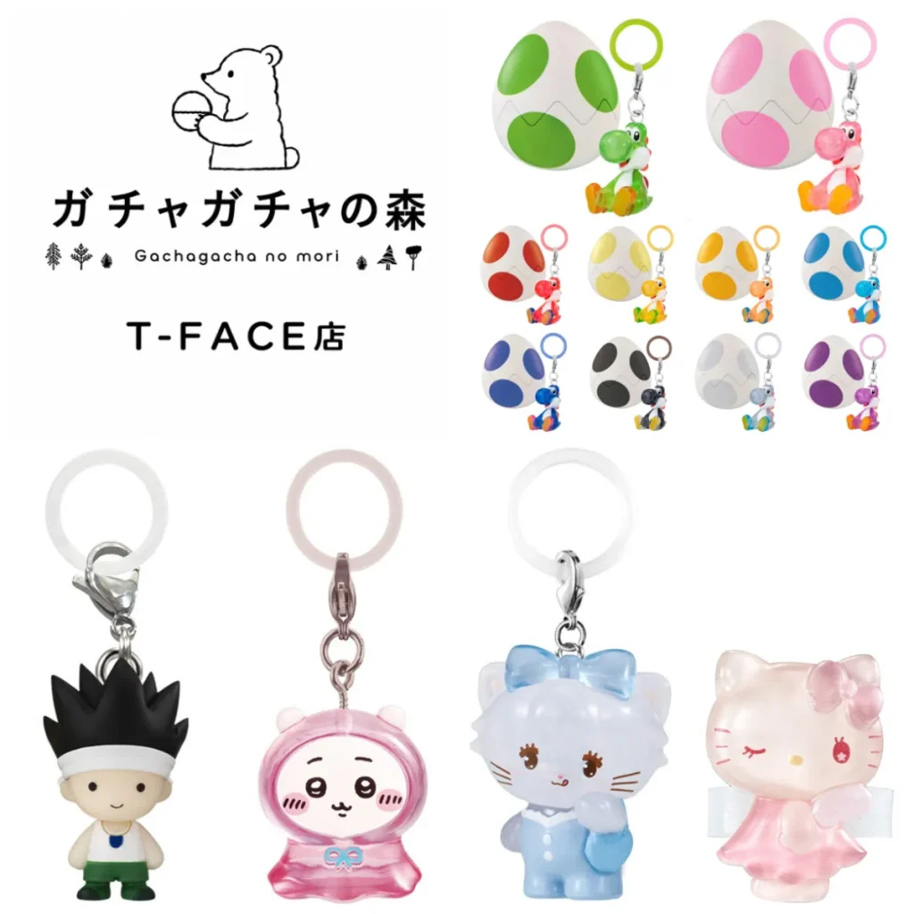 7/20(月祝)締切【ガチャガチャの森 T-FACE(ティーフェイス)店｜愛知県】「ヨッシー」「ちいかわ」「ハンターハンター」「リルアラモード」めじるしアクセサリー＆「サンリオジェリーデコバンド」抽選販売きたー♡