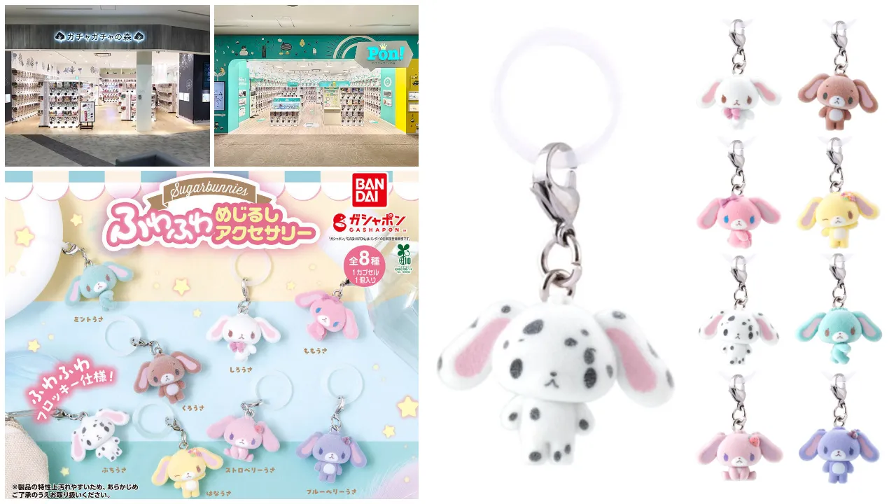 ガチャガチャの森・Pon! イオンモール堺鉄砲町店(大阪府) シュガーバニーズ ふわふわめじるしアクセサリー抽選販売の告知画像
