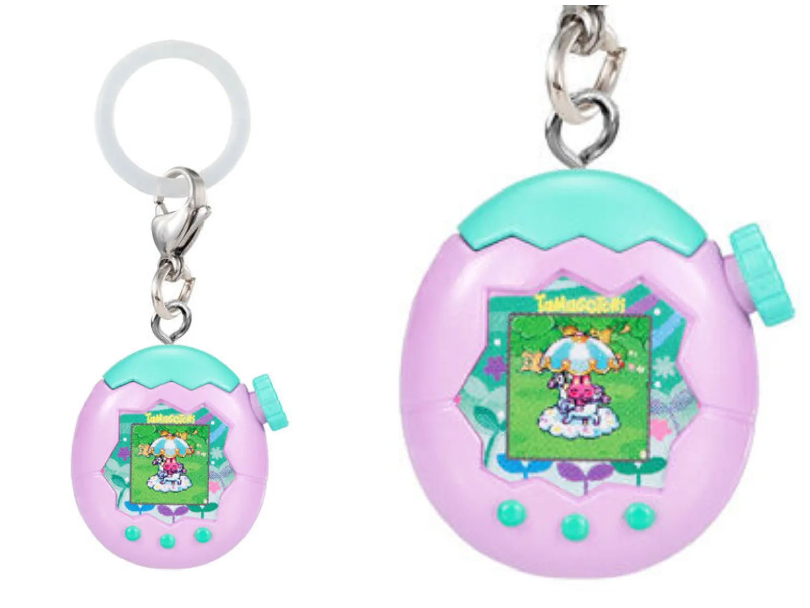 2026年7月 第4週発売 新作ガシャポンたまごっち めじるしアクセサリー Tamagotchi Paradise(たまごっちパラダイス:たまパラ)Tamagotchi Paradise Pink Landの全体像とアップ写真