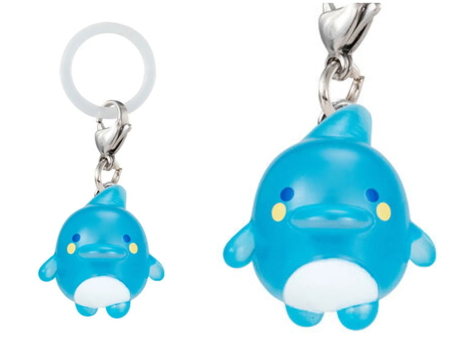 2026年7月 第4週発売 新作ガシャポンたまごっち めじるしアクセサリー Tamagotchi Paradise(たまごっちパラダイス:たまパラ)いるかっちの全体像とアップ写真