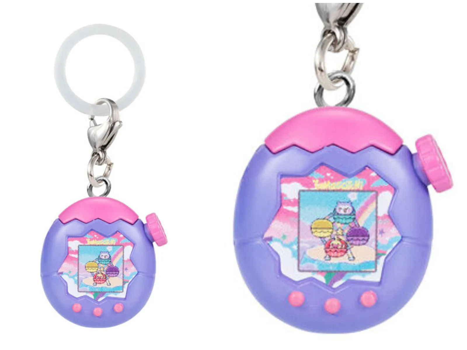 2026年7月 第4週発売 新作ガシャポンたまごっち めじるしアクセサリー Tamagotchi Paradise(たまごっちパラダイス:たまパラ)Tamagotchi Paradise Purple Skyの全体像とアップ写真