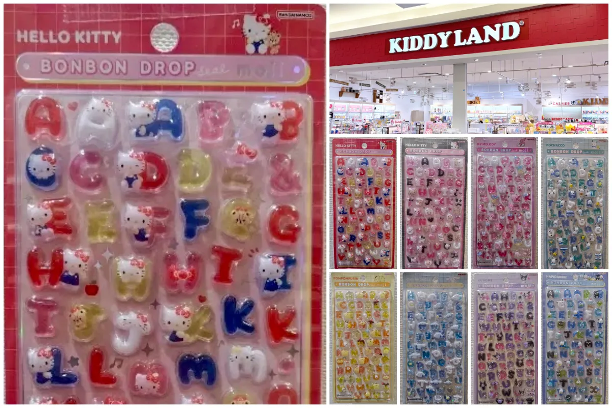 キデイランド浦和美園店 ボンボンドロップシール サンリオ文字 抽選販売の告知画像