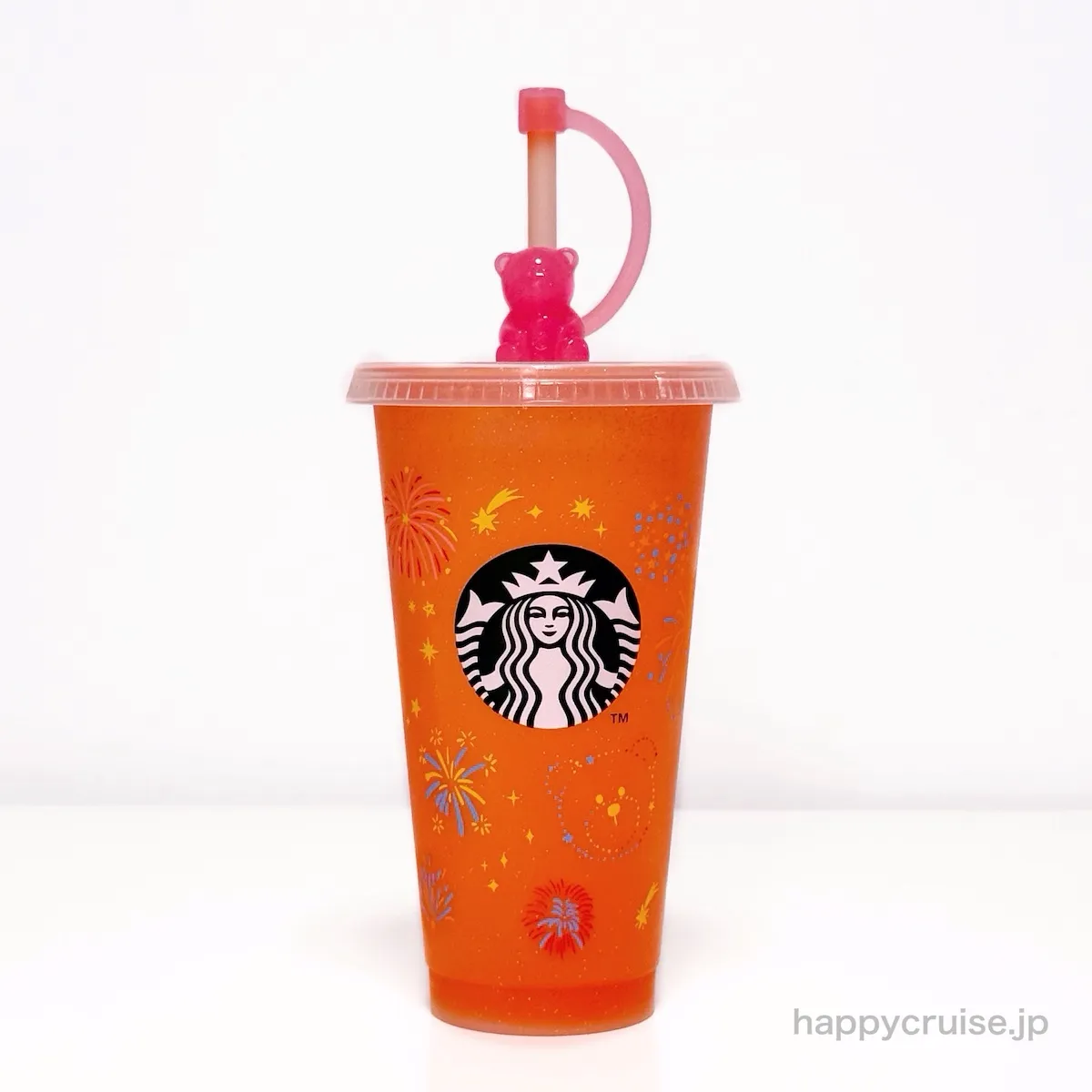 7月22日発売 スターバックス スタバの新作グッズ ベアリスタのストローキャップ付き♡色が変わるバナナ柄リユーザブルカップの商品画像