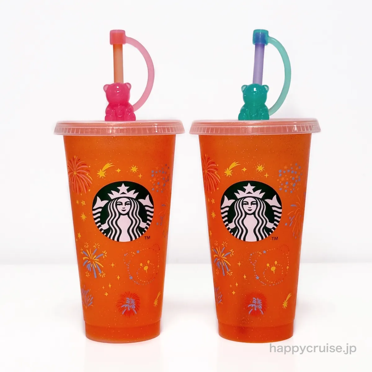 7月22日発売 スターバックス スタバの新作グッズ ベアリスタのストローキャップ付き♡色が変わるバナナ柄リユーザブルカップの商品画像