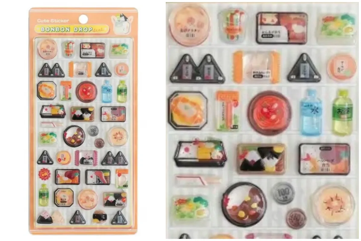 ボンボンドロップシール コンビニ商品シリーズ おにぎり&お弁当 パッケージ外観&アップ写真 クーリア公式
