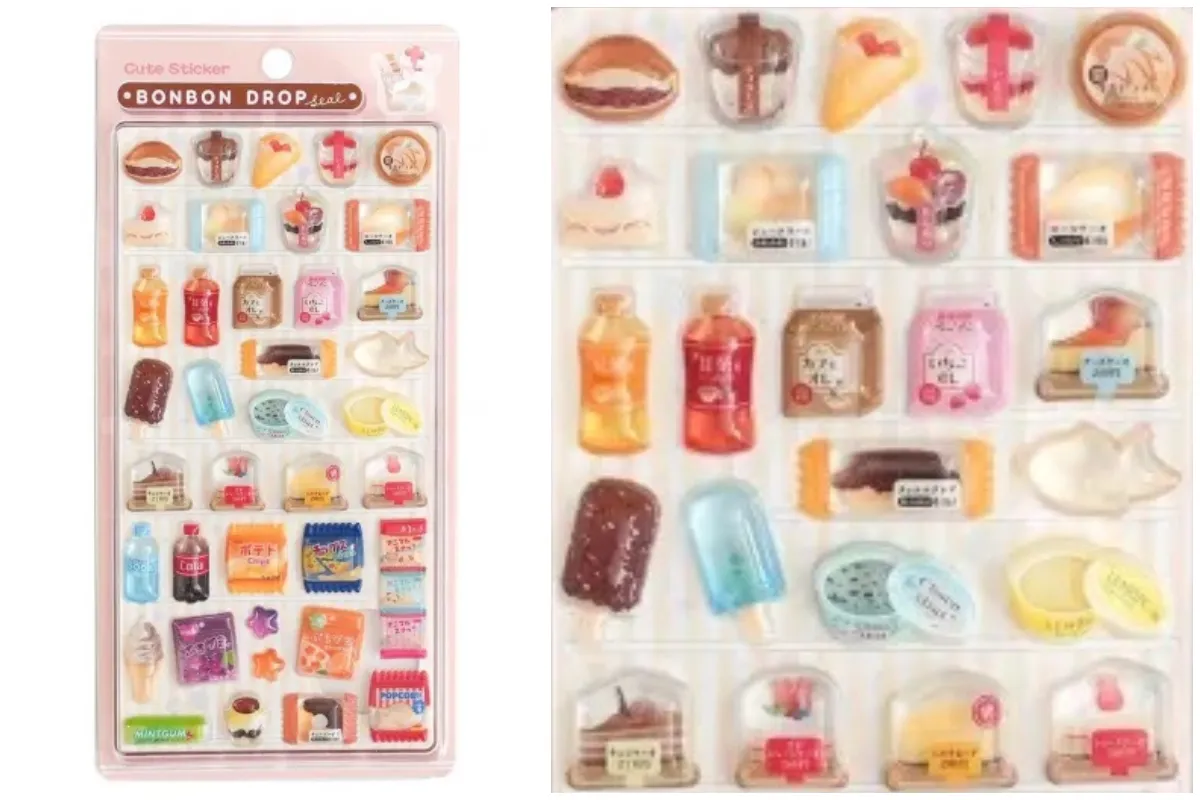 ボンボンドロップシール コンビニ商品シリーズ スイーツ&お菓子 パッケージ外観&アップ写真 クーリア公式