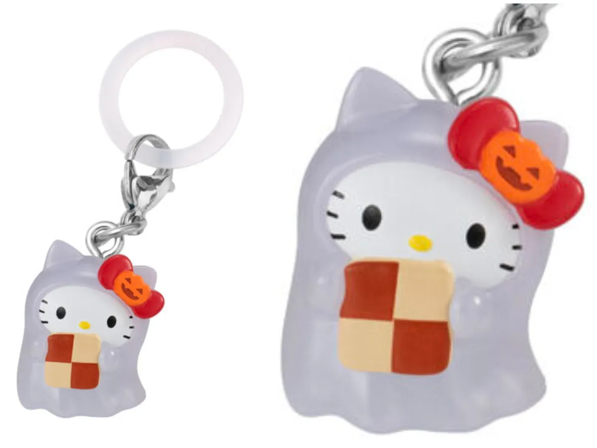 ハローキティ【バンダイ ガシャポン】サンリオキャラクターズ めじるしアクセサリー Halloween!(ハロウィン)全体像&アップ写真