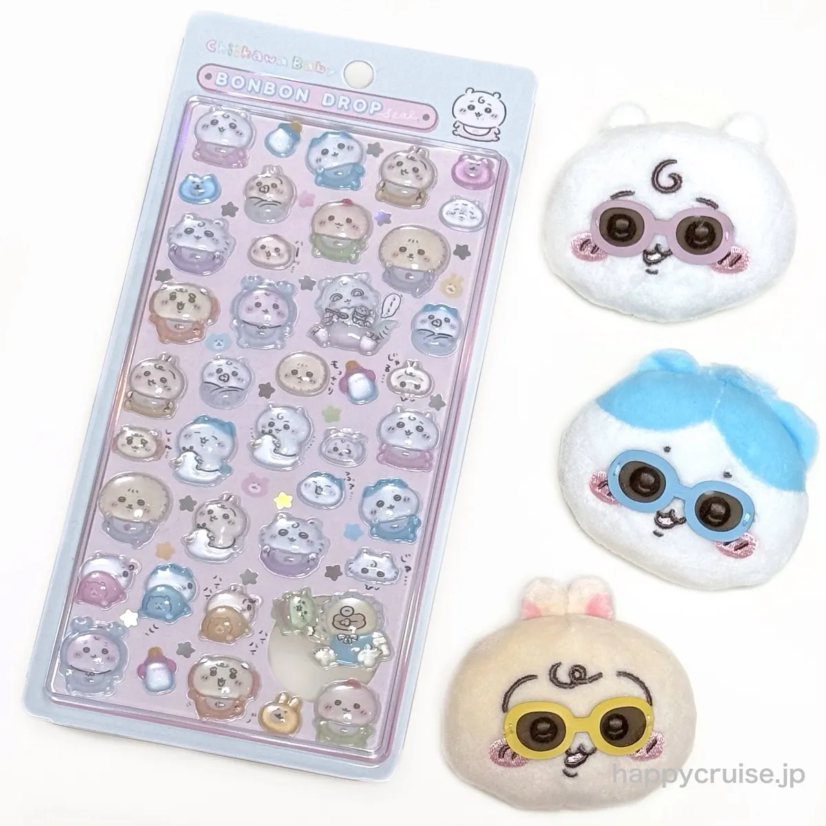 【ちいかわボンドロ】ちいかわ ボンボンドロップシール 第3弾 「Chiikawa Baby/ちいかわベビー」¥550(税込)パッケージ外観と商品アップ画像(HAPPY CRUISE オリジナル画像)