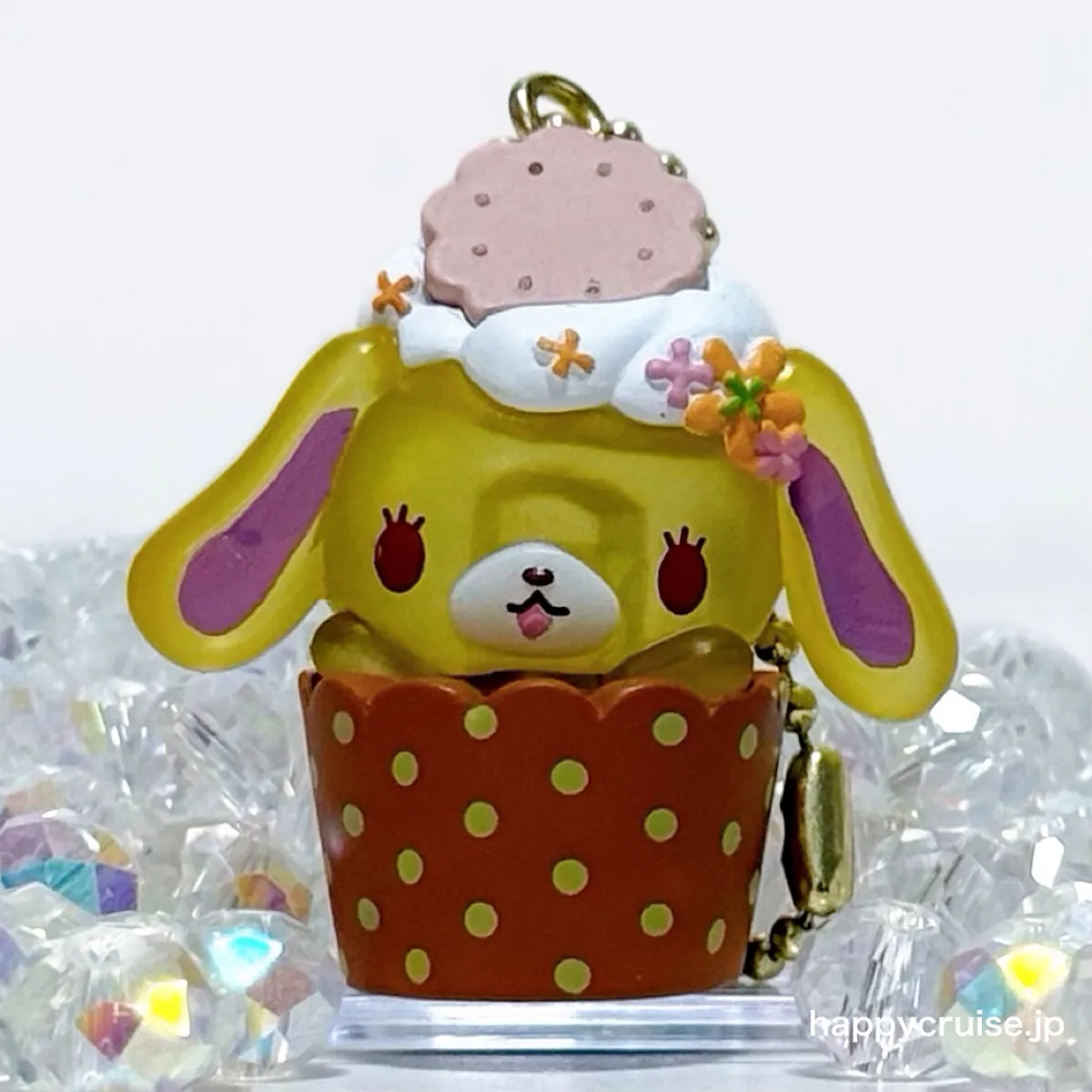 はなうさ「シュガーバニーズ カップケーキチャーム」の商品外観全体像(バンダイ ガシャポン ガチャガチャ カプセルトイ)(HAPPY CRUISE オリジナル画像)