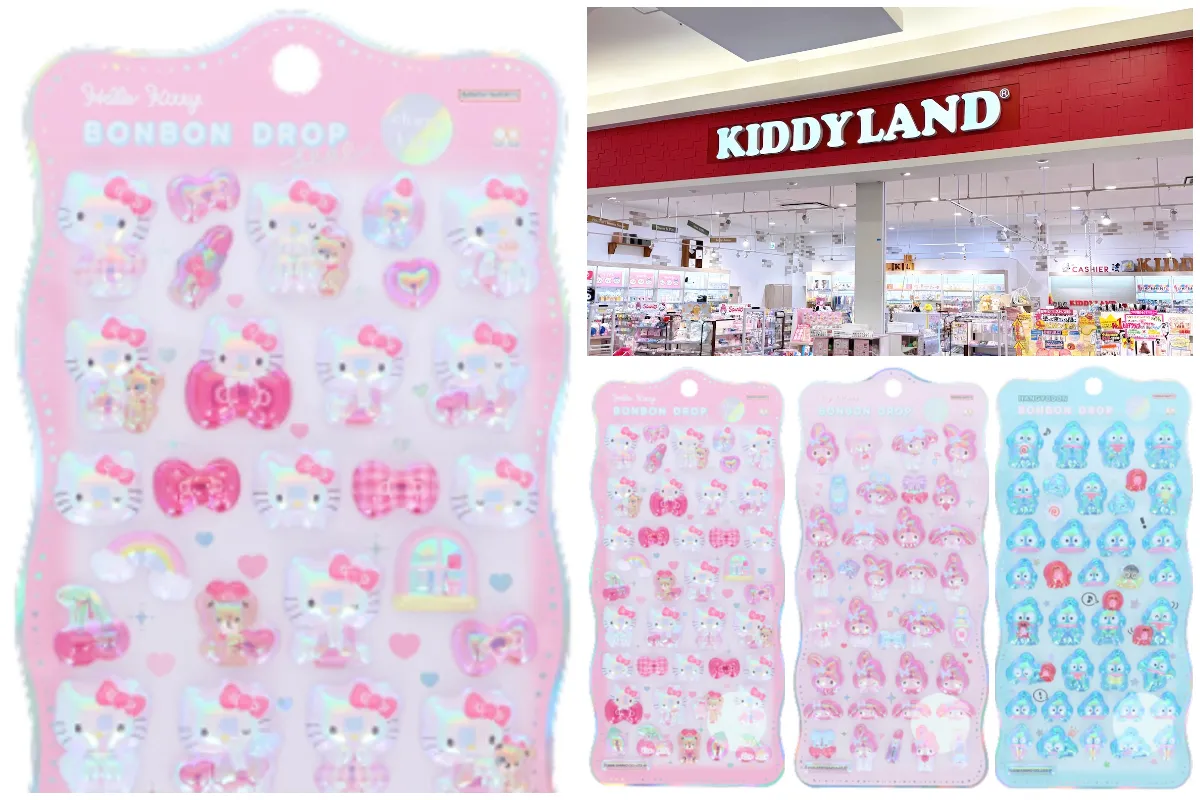 キディランド浦和美園店 ボンボンドロップシール サンリオchurukira(ちゅるきら) 抽選販売の対象商品(ハローキティ・マイメロディ・ハンギョドン)と店舗外観画像のまとめ