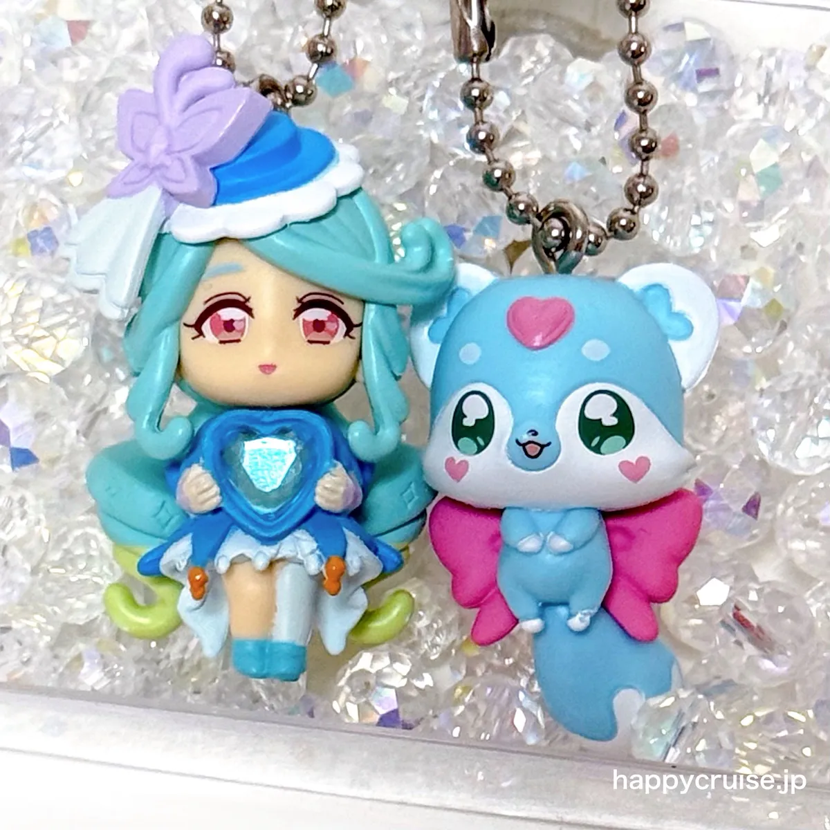 キュアエクレール&シュシュタン「名探偵プリキュア! 名探偵スイング2」の商品外観全体像の集合写真(バンダイ ガシャポン ガチャガチャ カプセルトイ)(HAPPY CRUISE オリジナル画像)
