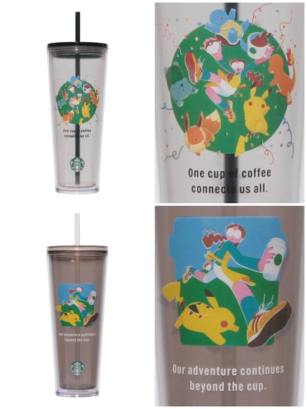 【ポケモン×スタバ】Pokémon + STARBUCKS コールドカップタンブラー コーヒーコネクション 710ml 各¥4,000【オンラインストア】