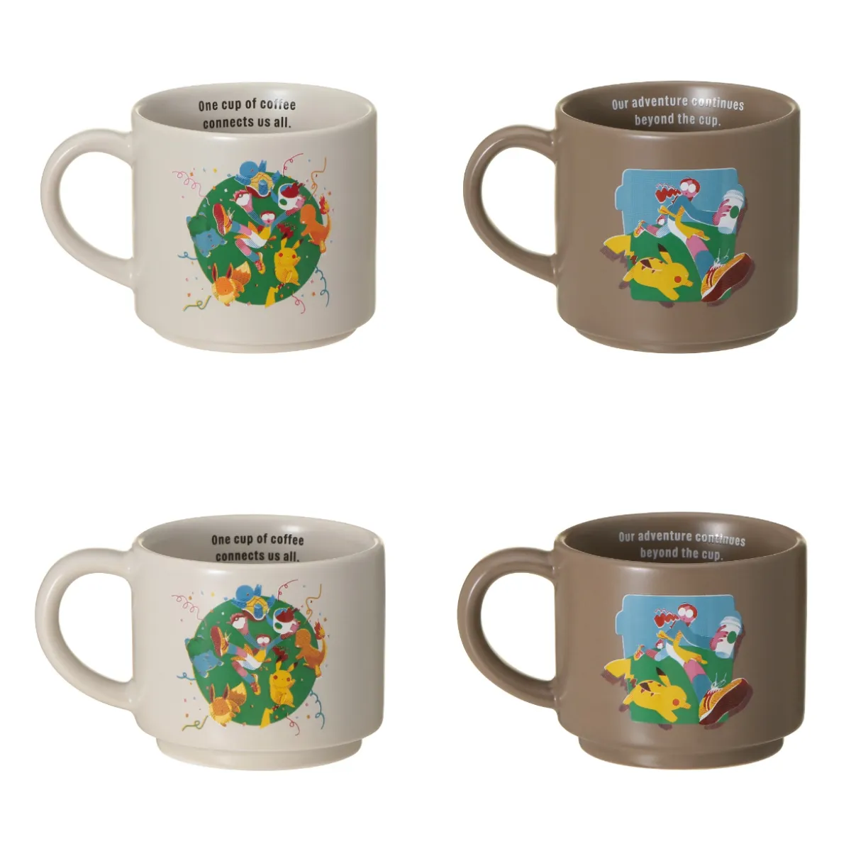 【ポケモン×スタバ】Pokémon + STARBUCKS スタッキングマグ コーヒーコネクション 355ml 各¥3,800/89ml 各¥2,200