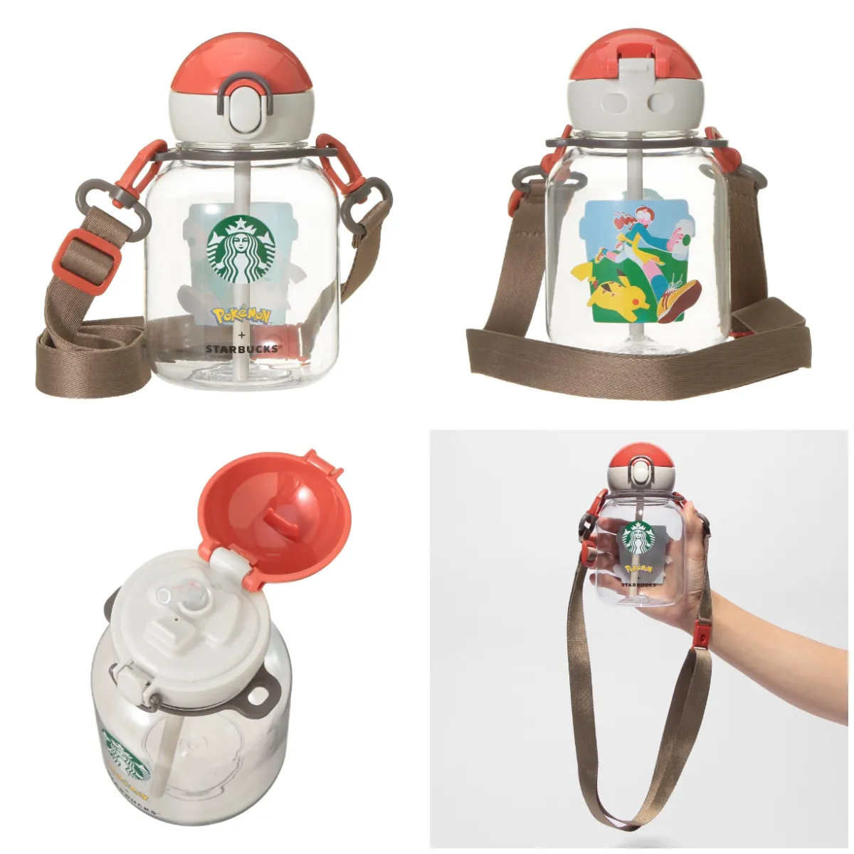 【ポケモン×スタバ】Pokémon + STARBUCKS ストラップ付ストロータンブラー コーヒーアドベンチャー 458ml ¥4,800