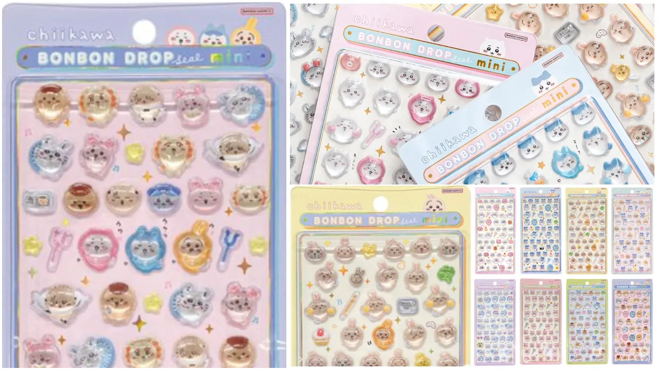 【ボンドロ ちいかわミニ】ボンボンドロップシールちいかわmini全8種の集合写真