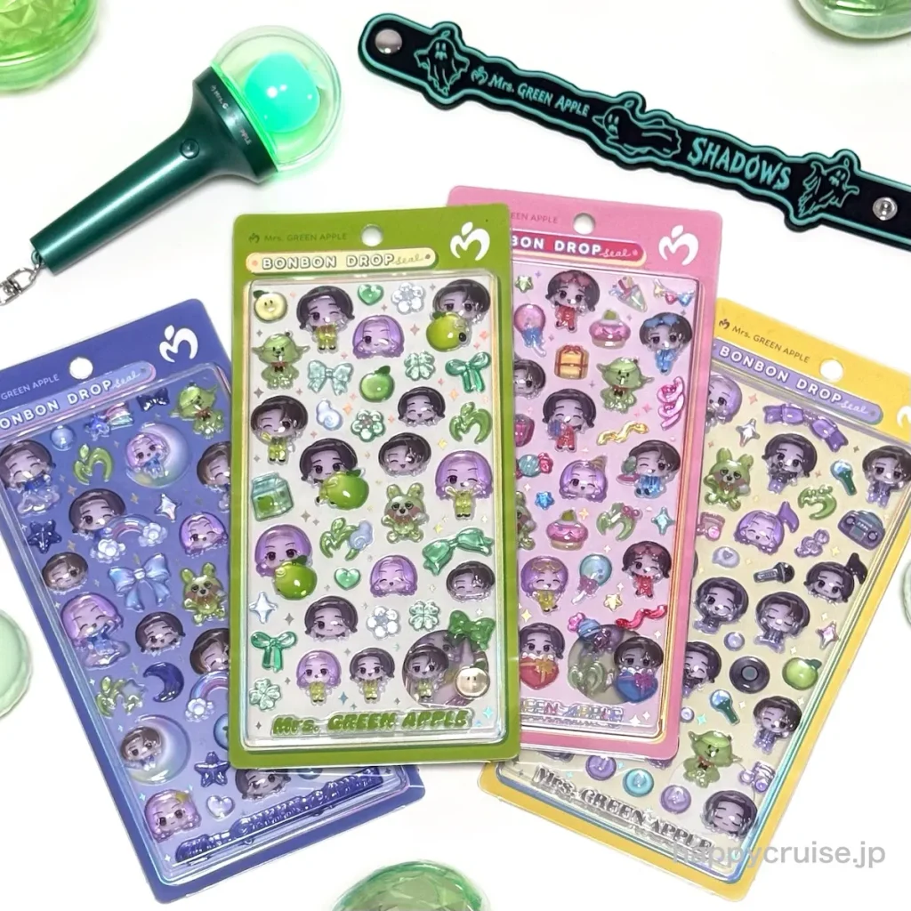 Mrs. GREEN APPLE【ミセス ボンドロ】クーリア先行に当選！新作ボンボンドロップシール全4種を奇跡のゲット♡