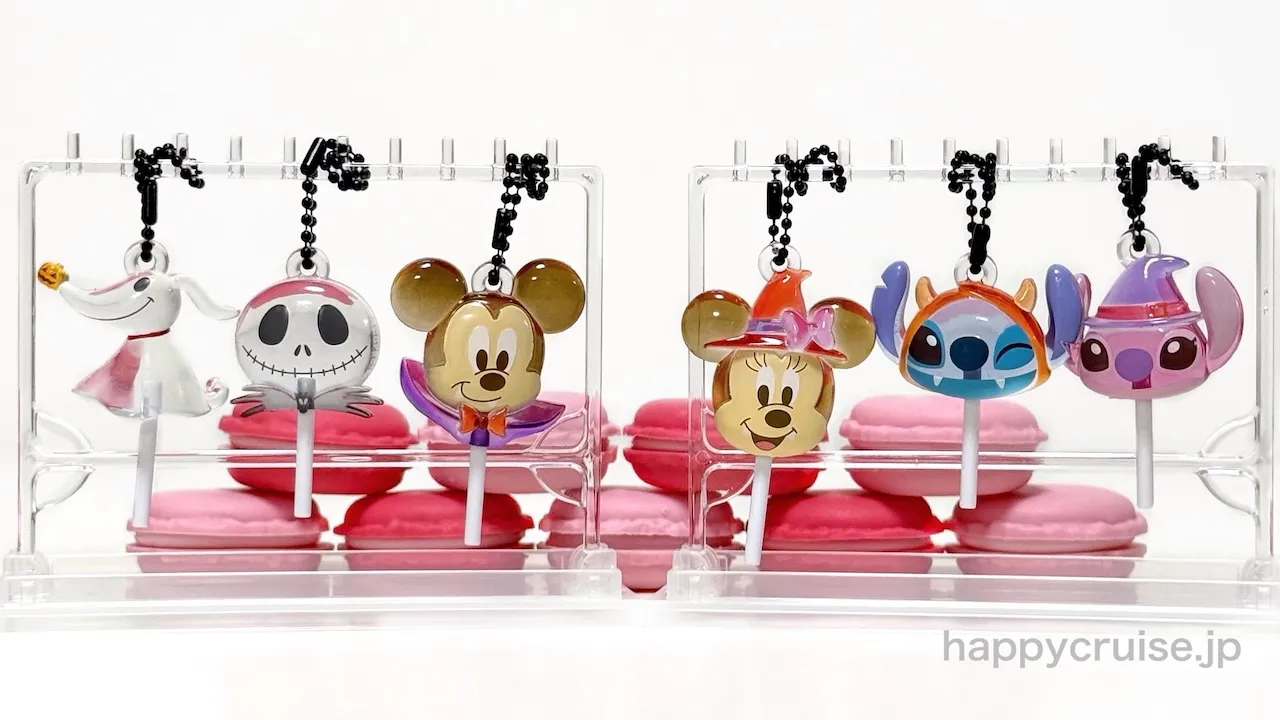 バンダイ ガシャポン 「“ディズニーキャラクター” カラフルキャンディチャーム2」全6種フルコンプの集合写真(HAPPY CRUISE オリジナル画像)