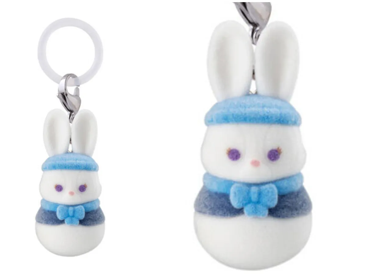 【ジュディ・ホップス(ズートピア)】バンダイ ガシャポン “ディズニーキャラクター” 雪だるまふわふわめじるしアクセサリー 全体像&アップ画像