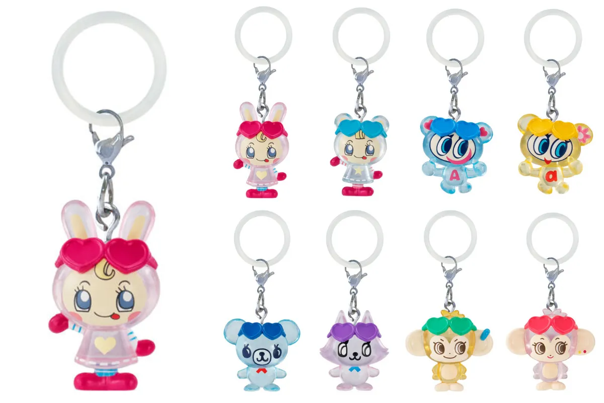 【バンダイ ガシャポン】ナルミヤキャラクターズ めじるしアクセサリー2 全8種の集合写真(ベリエちゃん・ブルーベリエちゃん・ナカムラくん・ハナちゃん・ミントくん・ピコ・ルッキー・ミンキー)