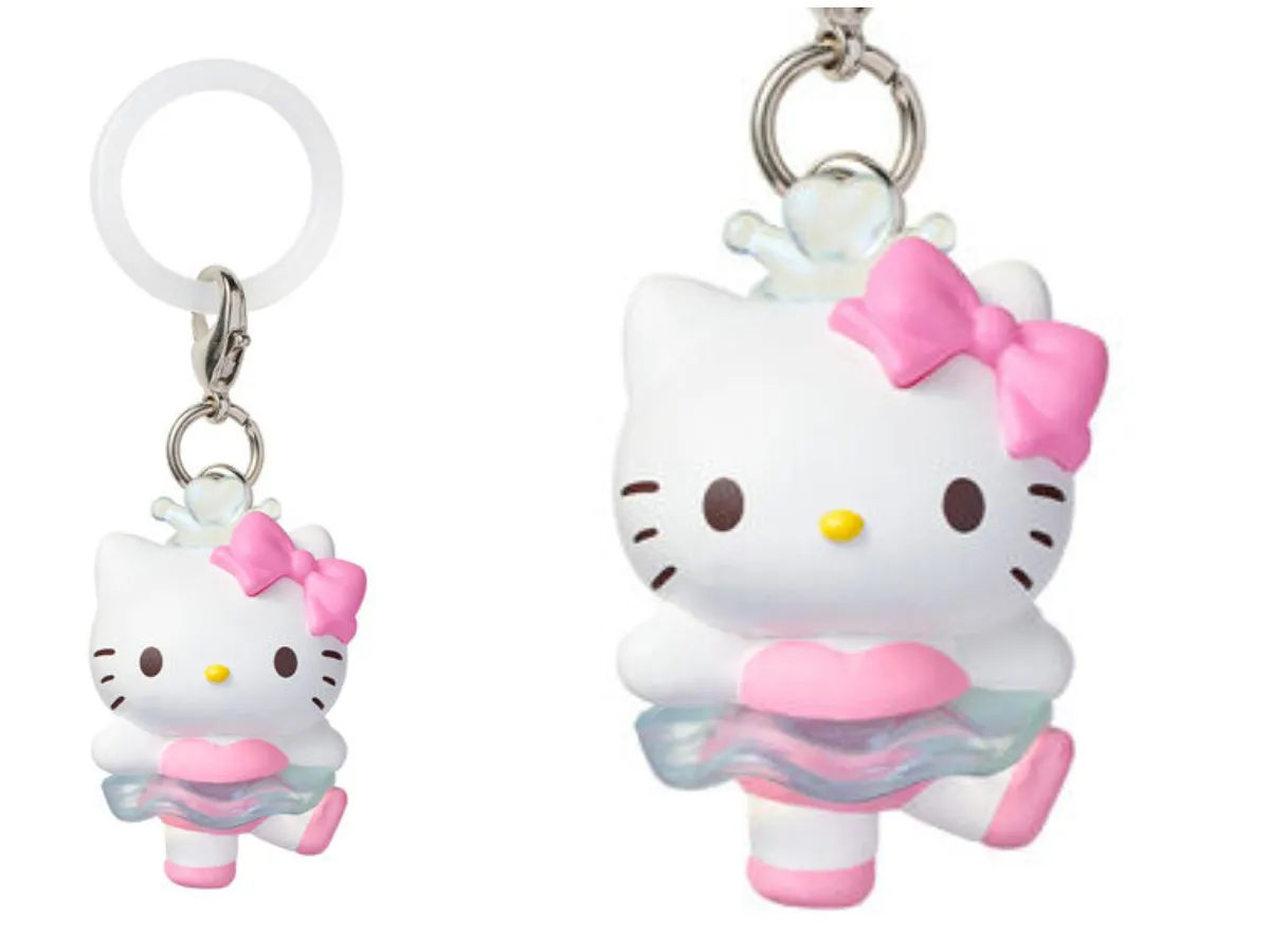 【ハローキティ】バンダイ ガシャポン サンリオキャラクターズ バレリーナめじるしアクセサリー 全体像&アップ画像