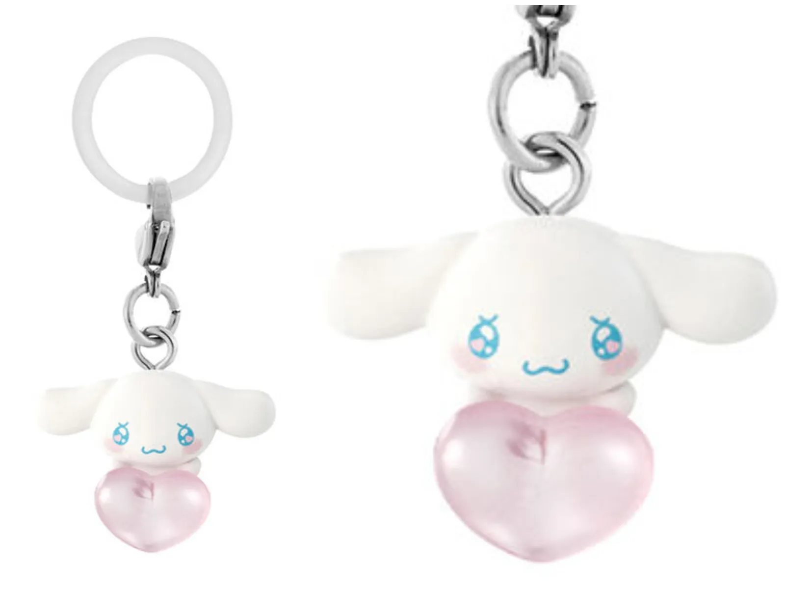 シナモロール【バンダイ ガシャポン】めじるしアクセサリー サンリオキャラクターズ~エモきゅん~ パステルカラーver. 全体像とアップ画像
