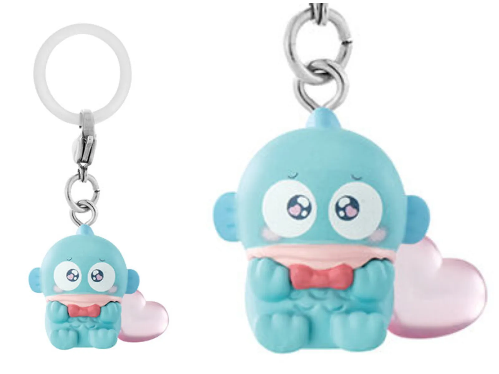 ハンギョドン【バンダイ ガシャポン】めじるしアクセサリー サンリオキャラクターズ~エモきゅん~ パステルカラーver. 全体像とアップ画像